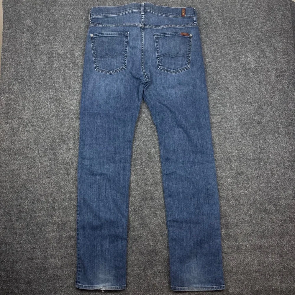 7 For All Mankind Slimmy Jeans Mens 36 Blue Luxe Performance Slim Fit Denim 0397